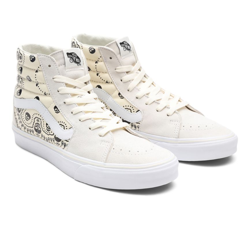 Vans Bandana SK8-Hi Dam Vita/Svarta - Vans Höga Skor Prisjakt (TEHWZ9274)